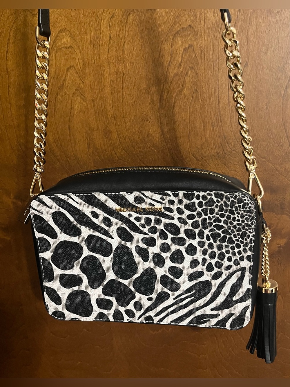 MICHAEL MICHAEL KORS CHEETAH LEATHER BAG NWOT - Picture 1 of 16